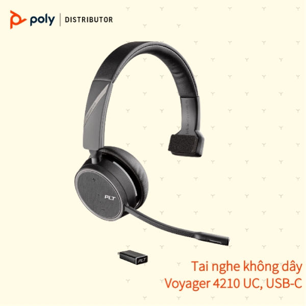 Tai nghe không dây Poly Voyager 4210 UC USB Type A/C
