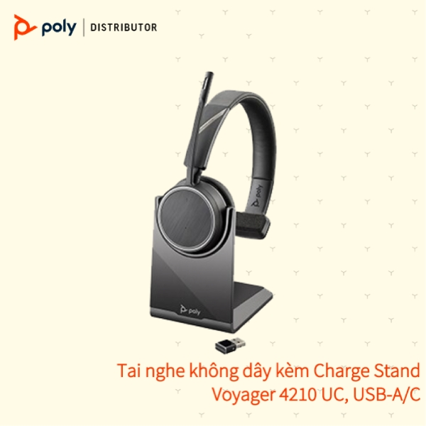 Tai nghe không dây Poly Voyager 4210 UC USB Type A/C