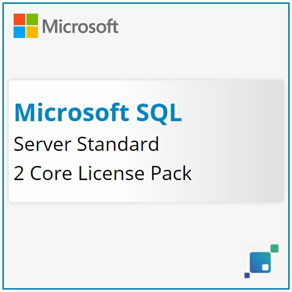 Microsoft SQL Server Standard – 2 Core License Pack - 1 year
