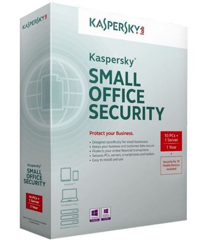 Phần Mềm Kaspersky Small Office Security KSOS 10 (1Server + 10PCs)