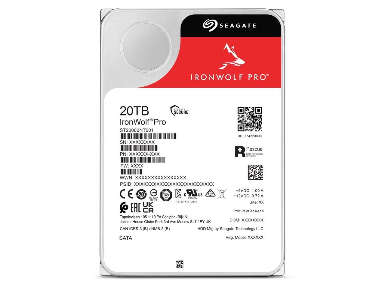 Ổ cứng Seagate IRONWOLF PRO 3.5 20TB ST20000NT001