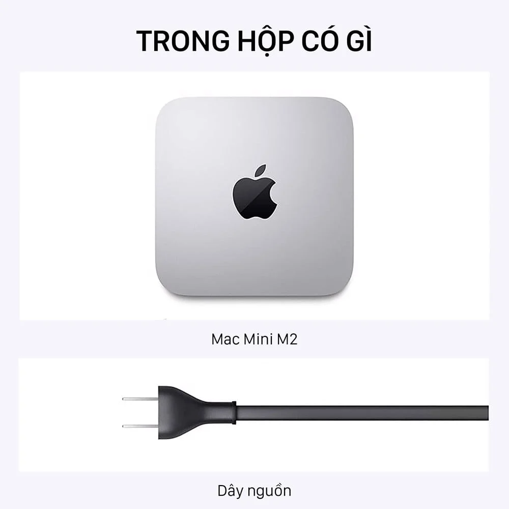 Apple Mac mini 2023 - M2 / 8CPU / 10GPU / Ram 8GB / SSD 256GB - Chính hãng Việt Nam (MMFJ3SA/A)