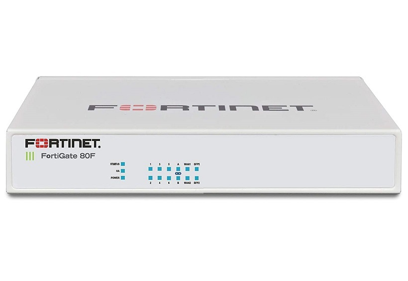 Fortigate FG-81F 8 x GE RJ45 ports, 2 x RJ45/SFP shared media WAN ports.