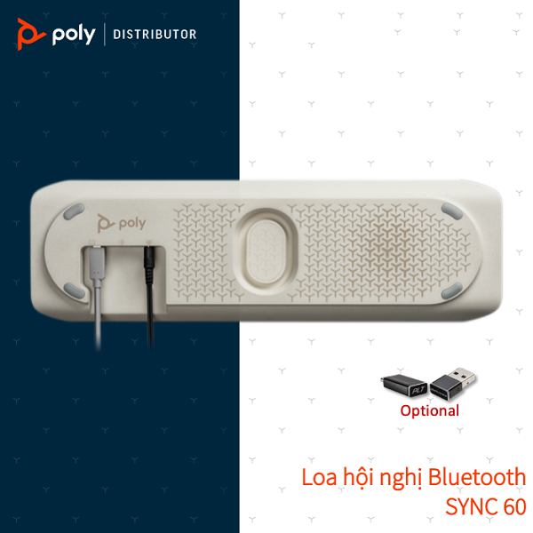 Loa Hội Nghị Poly Sync 60 cổng kết nối USB A + Bluetooth + BT600