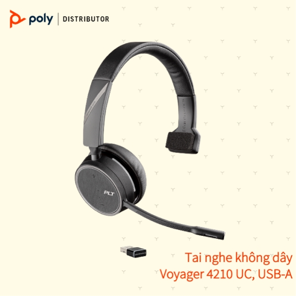 Tai nghe không dây Poly Voyager 4210 UC USB Type A/C