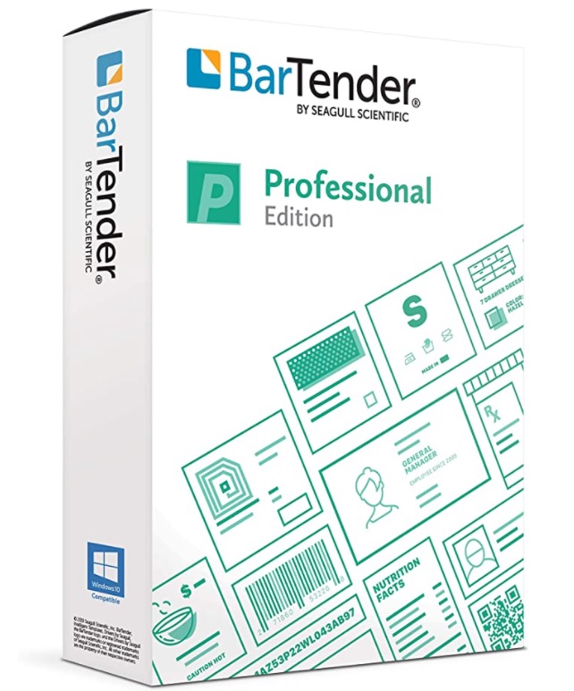BarTender Professional- Application License +1 Printer (includes 1 Year of Standard Support & Maintenance)