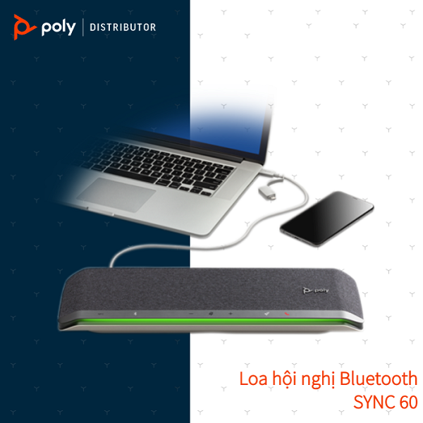 Loa Hội Nghị Poly Sync 60 cổng kết nối USB A + Bluetooth + BT600