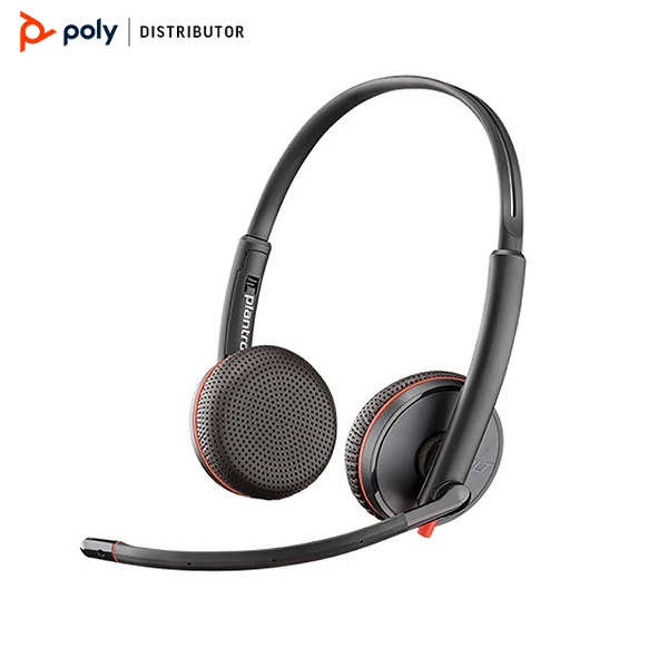 Tai nghe chụp tai có dây tích hợp Mico khử tiếng ồn Plantronics Blackwire C3215 USB Type A/C