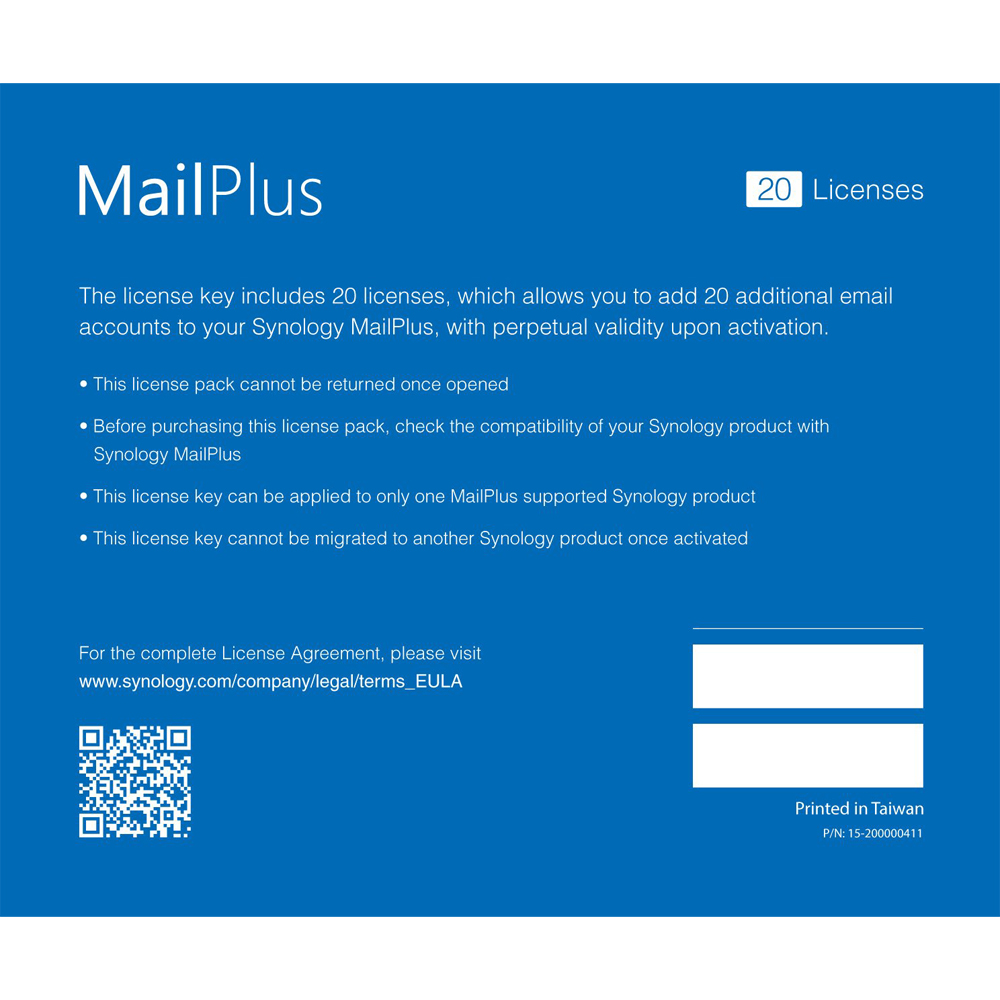 Synology MailPlus 20 Licenses