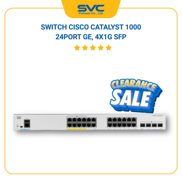 C1000-24T-4G-L Switch Cisco Catalyst 1000 24port GE, 4x1G SFP