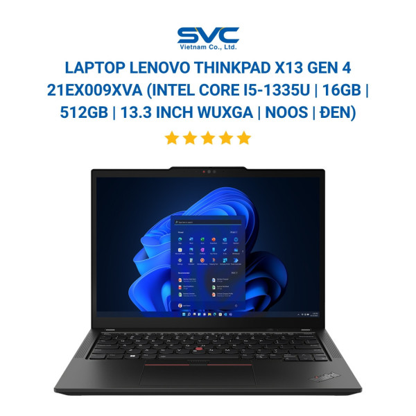 Laptop Lenovo ThinkPad X13 Gen 4 21EX009XVA (Intel Core i5-1335U | 16GB | 512GB | Intel Iris Xe | 13.3 inch WUXGA | NoOS | Đen)