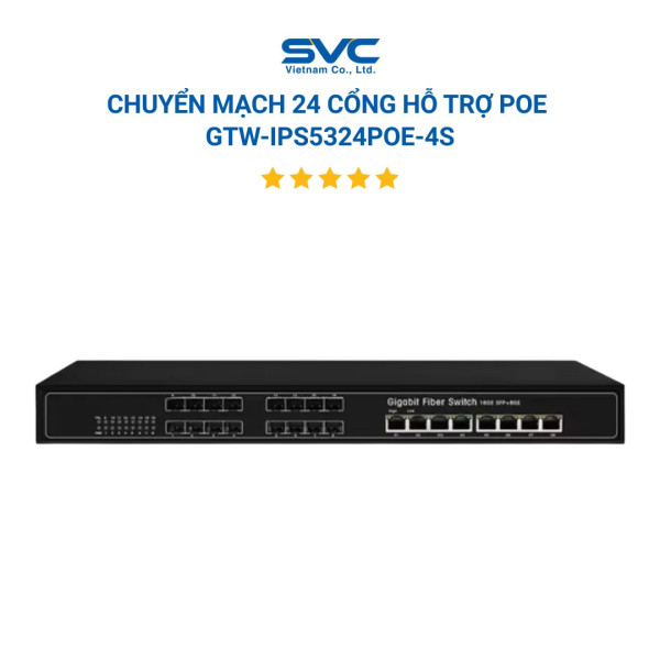 Chuyển mạch 24 cổng hỗ trợ PoE GTW-IPS5324POE-4S