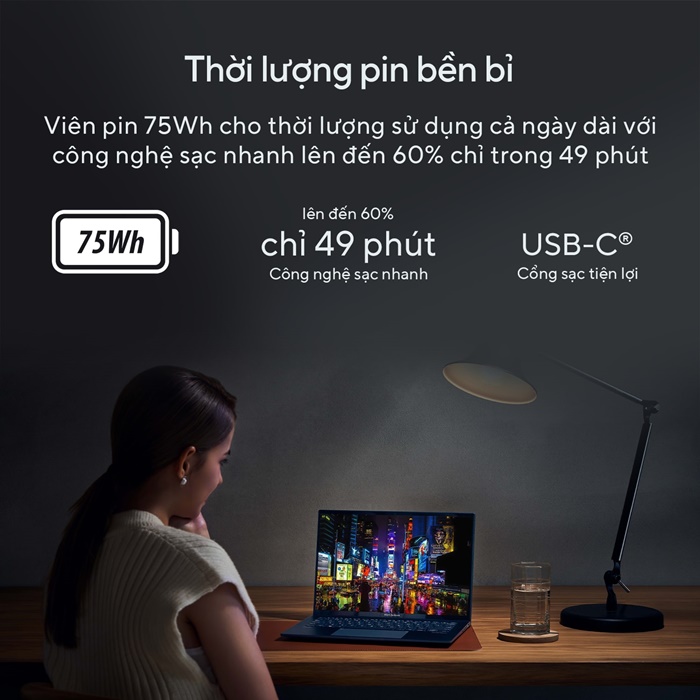 Laptop Asus Zenbook 14 OLED UX3402VA-KM203W 90NB10G6-M00970 (Intel Core I5-1340P | 16GB | 512GB | Intel Iris Xe | 14 inch OLED WQXGA+ | Win 11 | Bạc)