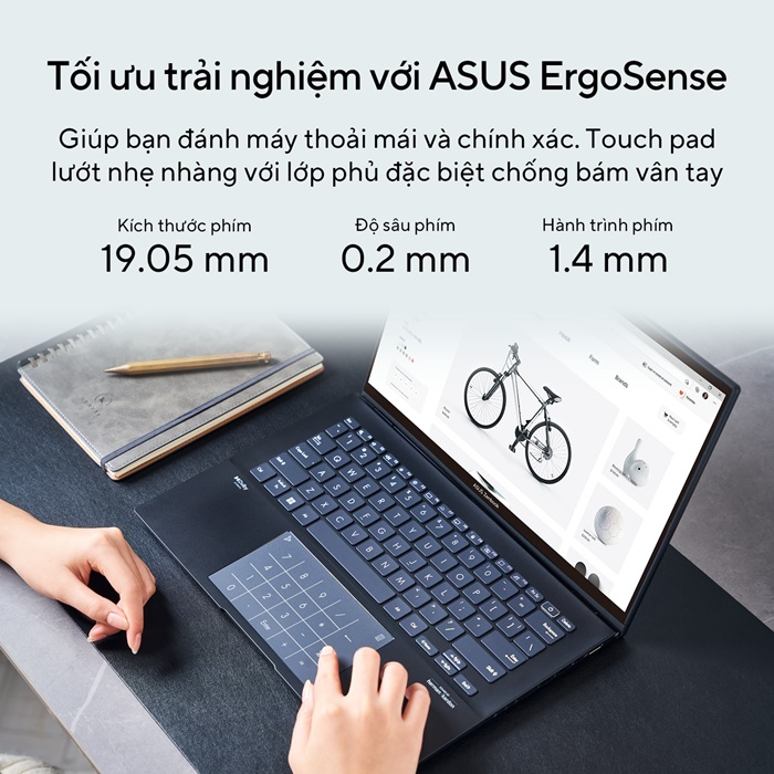 Laptop Asus Zenbook 14 OLED UX3402VA-KM203W 90NB10G6-M00970 (Intel Core I5-1340P | 16GB | 512GB | Intel Iris Xe | 14 inch OLED WQXGA+ | Win 11 | Bạc)