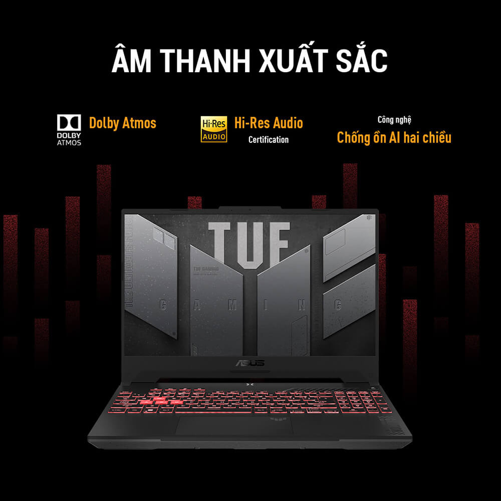 Laptop ASUS TUF Gaming A15 FA507NU-LP034W (Ryzen™ 7-7735HS | 8GB | 512GB | RTX™ 4050 6GB | 15.6-inch FHD 144Hz | Win 11| Gray)