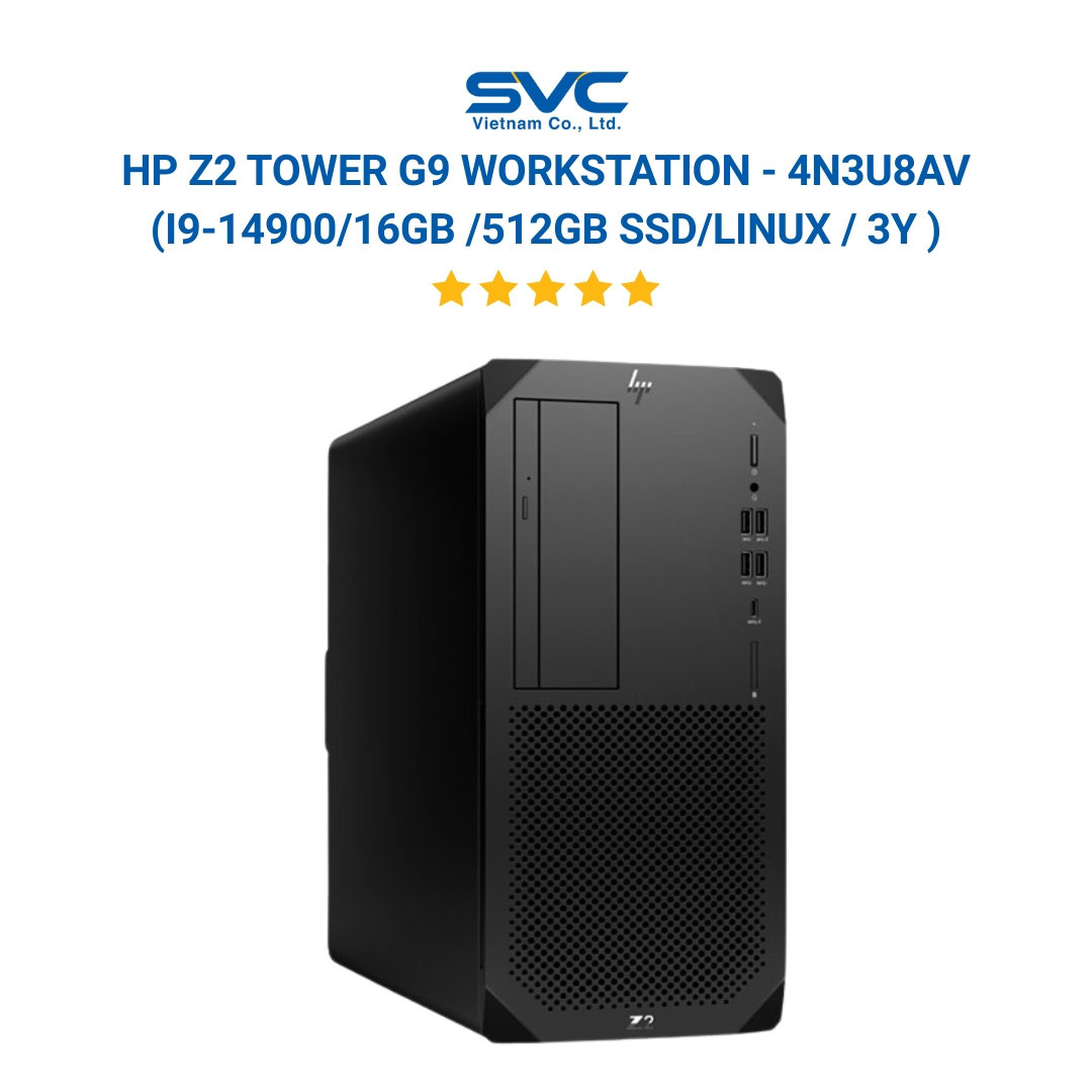 Máy trạm HP Z2 Tower G9 Workstation - 4N3U8AV (I9-14900/16GB /512GB SSD/LINUX / 3Y)