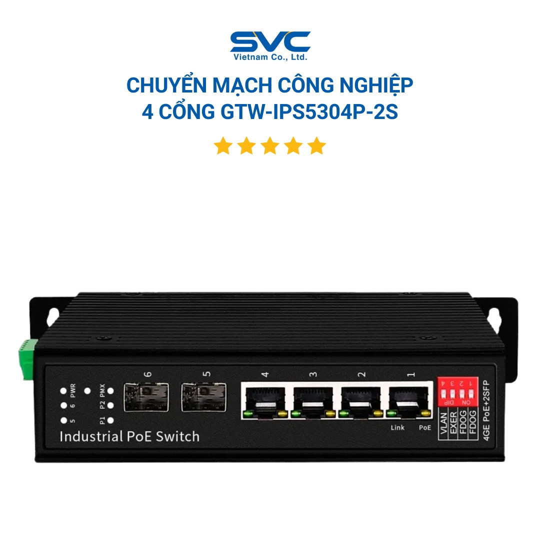 Chuyển mạch công nghiệp 4 cổng GTW-IPS5304P-2S