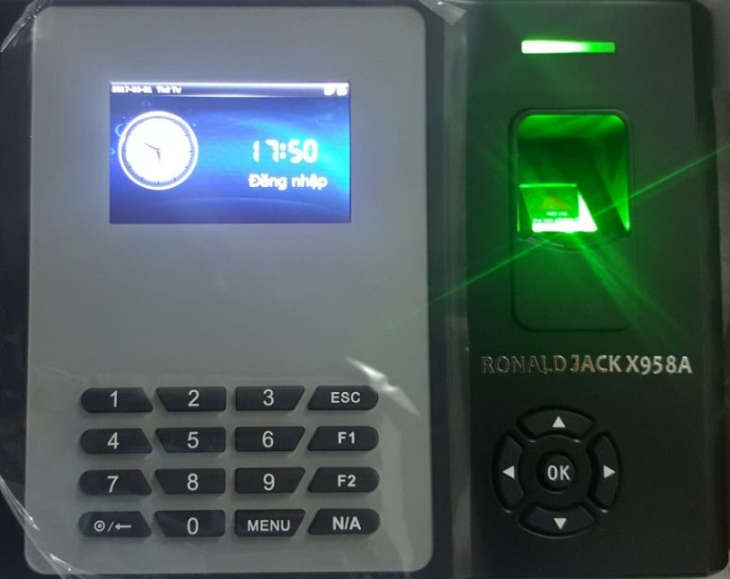 Máy chấm công vân tay và thẻ Ronald Jack X958A